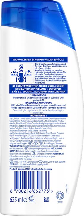 Actual product image Head & Shoulders Classic Clean (Liquid shampoo, 500 ml)