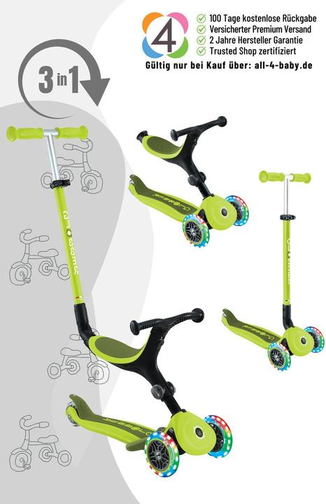 Produktbild Globber Go-Up Active Lights 3-in-1 Kinderfahrzeug