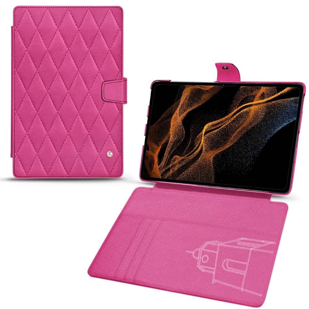Thumbnail - Noreve Lederschutzhülle Wallet (Galaxy Tab S8+), Tablet Hülle, Rosa