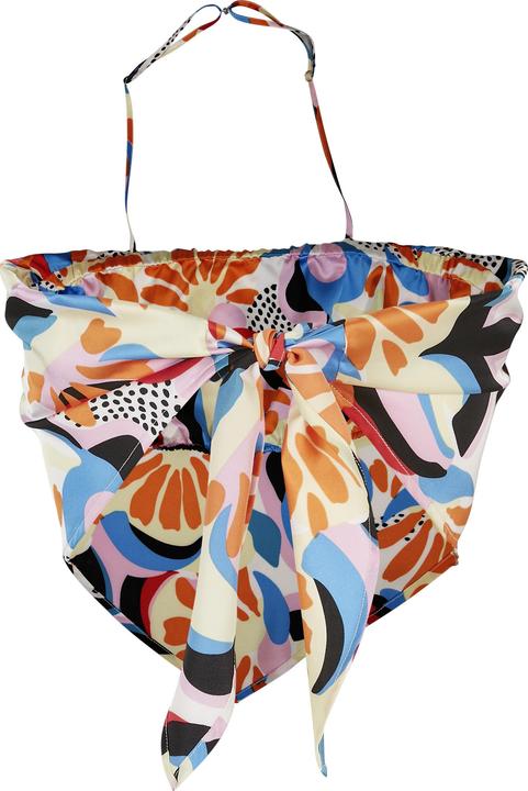 Image du produit Urban Classics Ladies Cropped AOP Satin Triangle Top - 17922