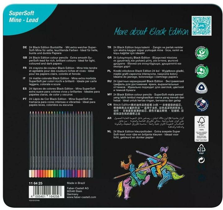 Actual product image Faber-Castell Black Edition (Multicoloured, Black, 24 x)