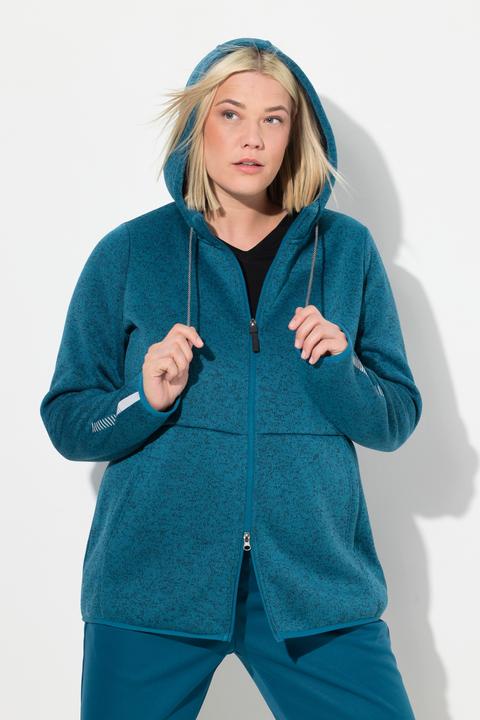 Produktbild Ulla Popken Strickfleece-Jacke, Teddyfleece, 2-Wege-Zipper, Reflektor (46, 48)