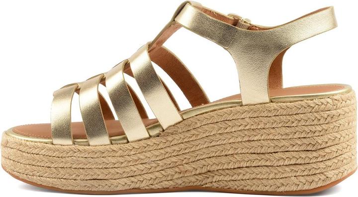 Actual product image Fitflop Platfforms Espadr. Leather Fisherman Wedge Sandals (38)
