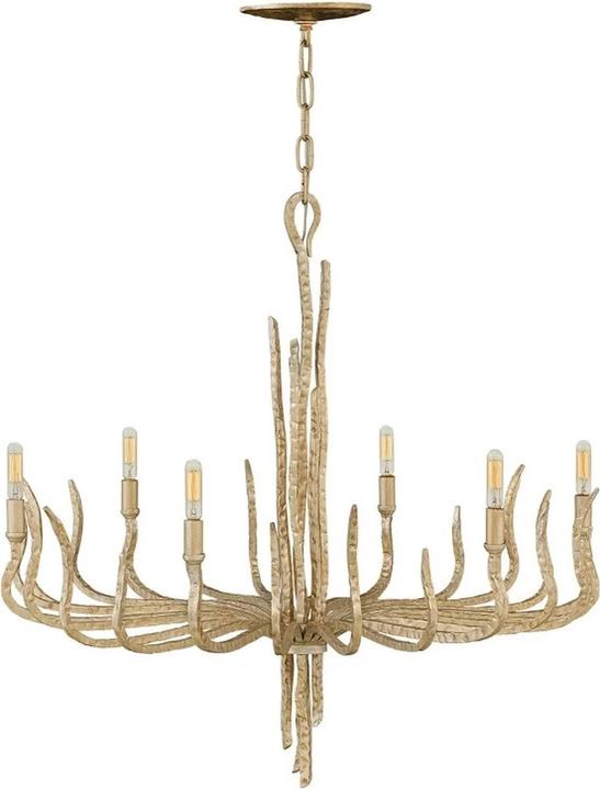 Elstead Lighting Spyre chandelier E14 6-light champagne gold