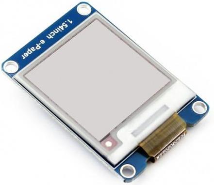 Actual product image WaveShare 1.54 200×200 ePaper Display Modul mit SPI Interface, dreifarbig (rot, schwarz, weiss)