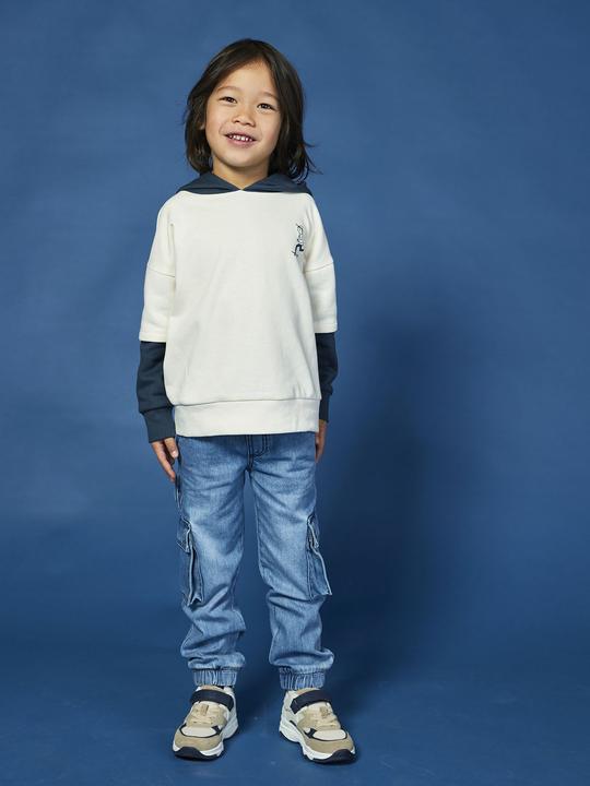 Actual product image Vertbaudet Jungen Kapuzensweatshirt mit Prints, Lageneffekt (86)