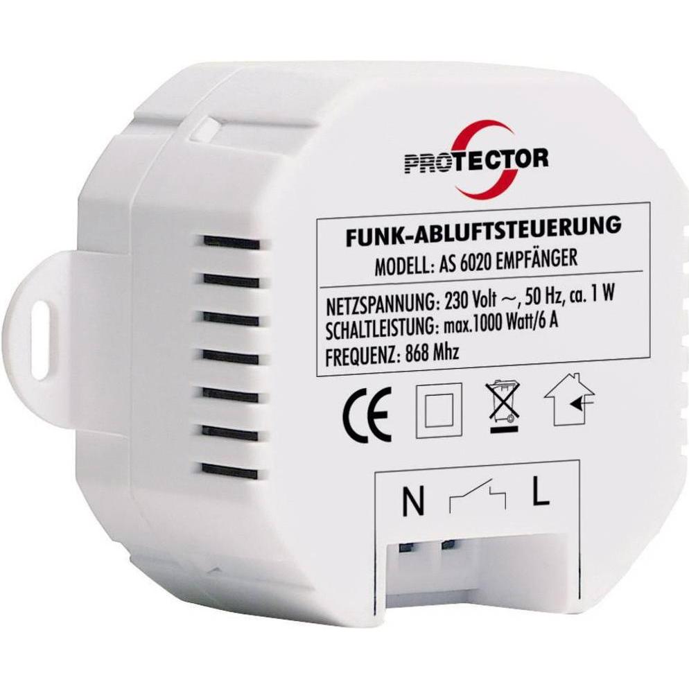 Protector, Belüftungssystem, Funk-Abluftsteuerung AS 6020.3 1000 W Weiss, Braun