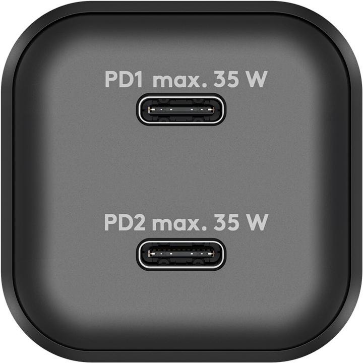 Produktbild Goobay USB-C PD GaN Dual-Schnellladegerät Nano 35 W schwarz (35 W, 2 Ports)