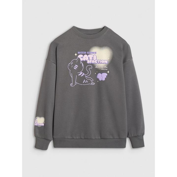 Produktbild 4F Oversize-Sweatshirt für Mädchen ohne Kapuze (146)