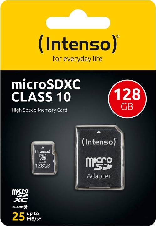 Produktbild Intenso microSD Class 10 (128 GB, microSDXC, U1, UHS-I)