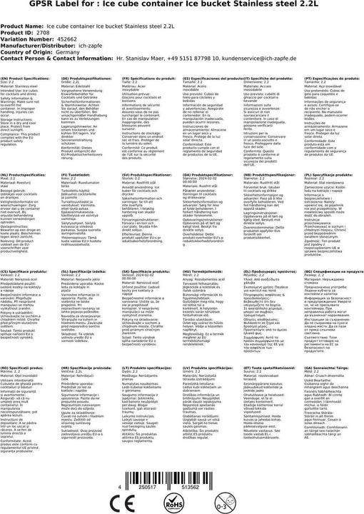 Produktbild Ich-zapfe Eiswürfelbehälter Eiseimer 2,2L