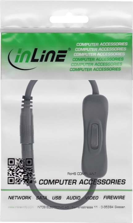 Produktbild InLine DC Kabel mit Schalter (0.20 m)