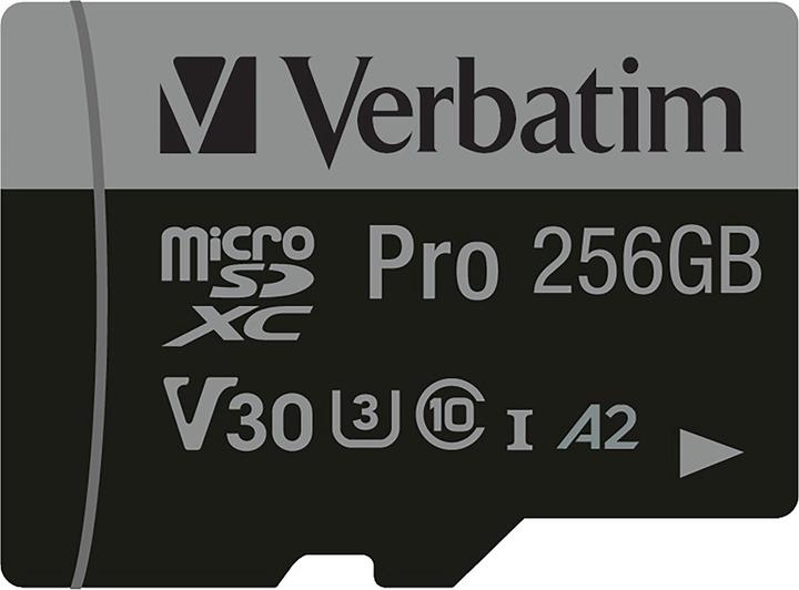 Immagine prodotto Verbatim Pro U3 (256 GB, microSDXC, U3, UHS-I)