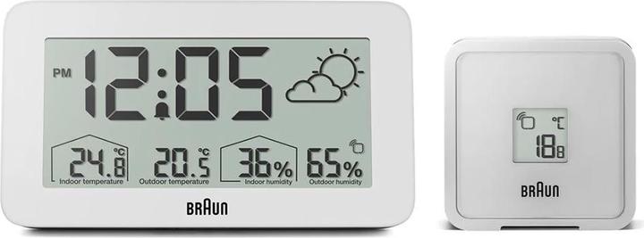Actual product image Braun BC13WP digital alarm clock w. weather station
