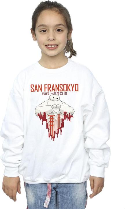 Immagine prodotto Disney Big Hero 6 Baymax San Fransokyo Heart Felpa Ragazze (140, 146)