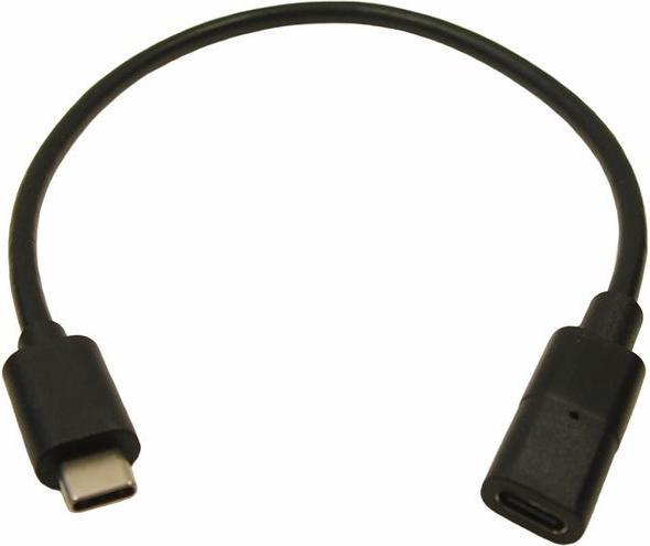 Actual product image RS PRO Male USB C to Female USB C USB Extension Ca (0.30 m, USB 3.1)