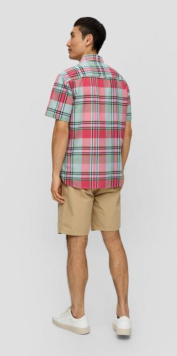 Image du produit S.Oliver Hemd Kariertes Kurzarmhemd aus Leinenmix (M)