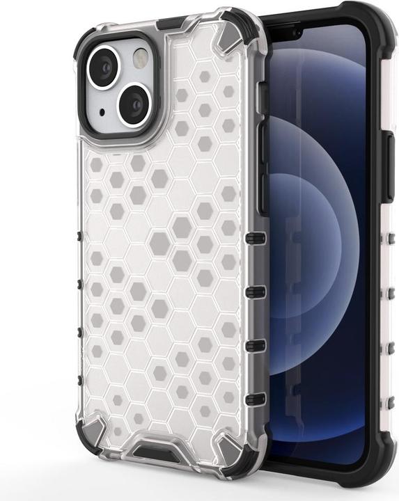 Produktbild Hurtel Honeycomb Case armor cover with TPU Bumper for iPhone 13 mini transparent (Apple iPhone 13 mini)