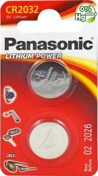 Panasonic Cr2032 (2 Stk., CR2032, 220 mAh)