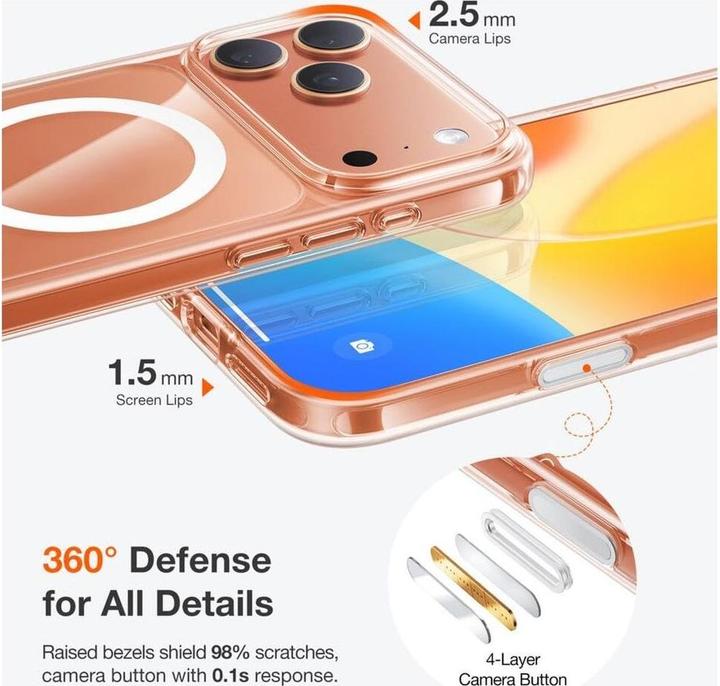 Actual product image Torras - Guardian Magnetic Series - iPhone 17 Pro Max - Clear (Apple iPhone 17 Pro Max)