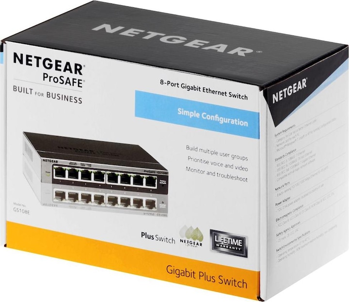 Image du produit Netgear Gs108e-300pes (8 Ports)