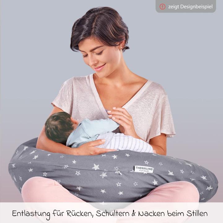 Actual product image Theraline Nursing pillow "The Original" with polyester hollow fibre filling incl. cover 190 cm (190 cm)