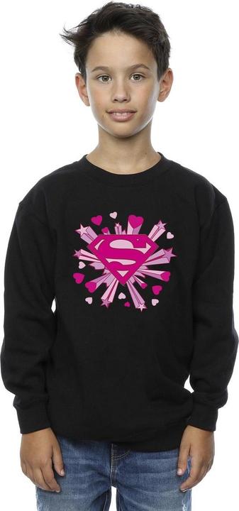 Image du produit - Sweat SUPERMAN PINK HEARTS AND STARS LOGO - Garçon (128)