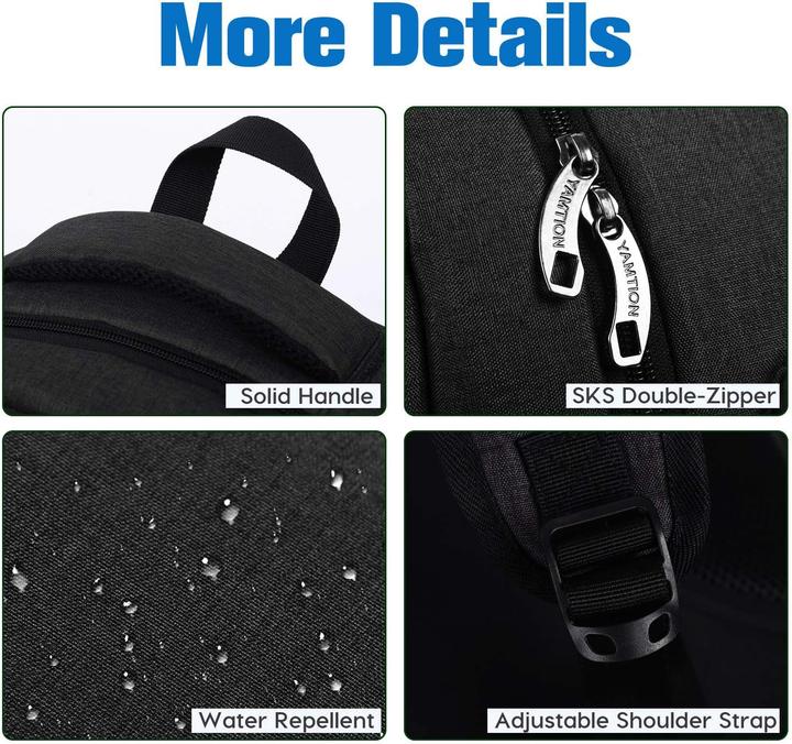 Image du produit Yamtion Laptop Rucksack mit USB-Anschluss, wasserdicht 35L (35 l)
