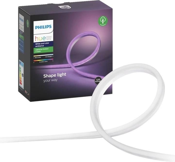 Produktbild Philips Hue LED Stripe Lightstrip Outdoor (DE Stecker) (Mehrfarbig, 200 cm, Outdoor)