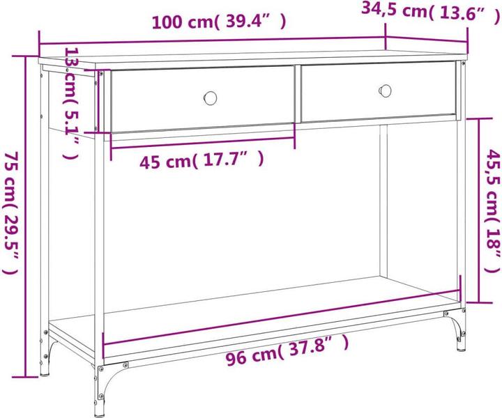 Produktbild vidaXL Gianni (100 x 34.5 x 75 cm)