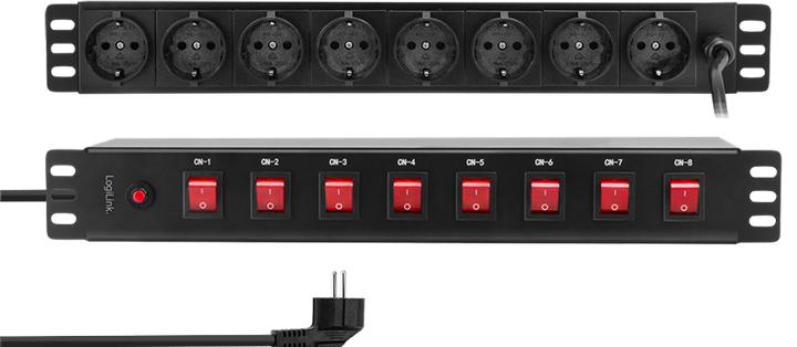 Productafbeelding LogiLink Stopcontact (8 x, CEE, 2 m)