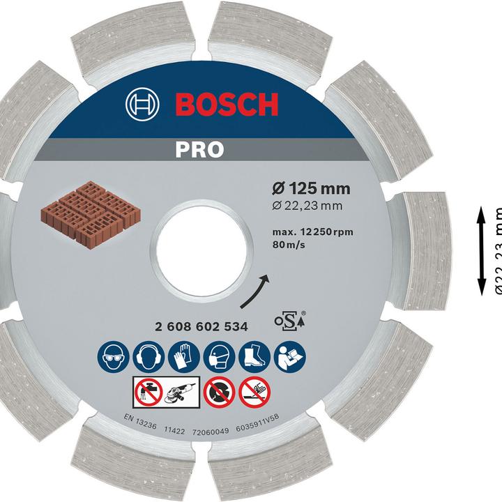 Produktbild Bosch Professional Zubehör PRO Mortar Diamanttrennscheibe, 125 x 22,23 mm