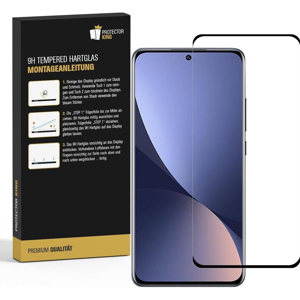 Thumbnail - Protectorking 6x echtes Tempered 9H Panzerhartglas 3D KLAR (6 Stück, Xiaomi 12 Pro), Smartphone Schutzfolie