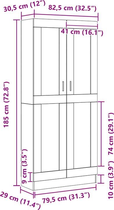 Actual product image vidaXL Bücherregal