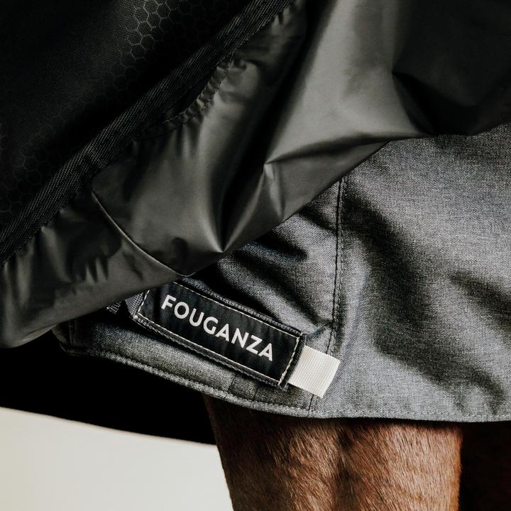 Image du produit Fouganza Couverture d'écurie Combo cheval/poney - 400 gris foncé (155 cm)