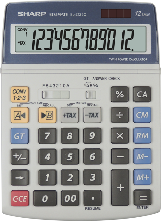 Actual product image Sharp El-2125c (Batteries, Solar cells)