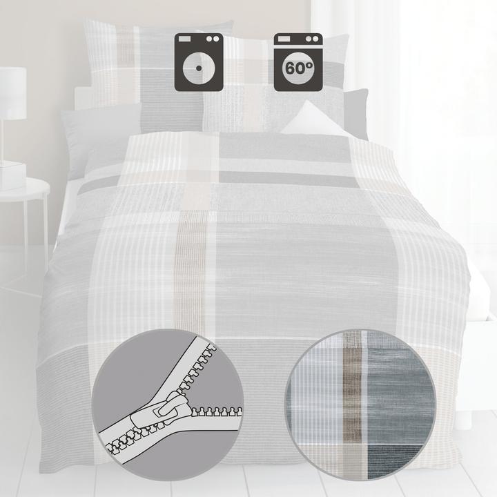 Produktbild Kaeppel Biber Bettwäsche Holiday schwarz (Duvetbezug, 135 x 200 cm, 80 x 80 cm)