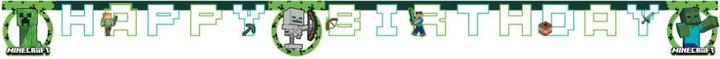 Actual product image Sombo Minecraft Happy Birthday Banner (1 pcs.)