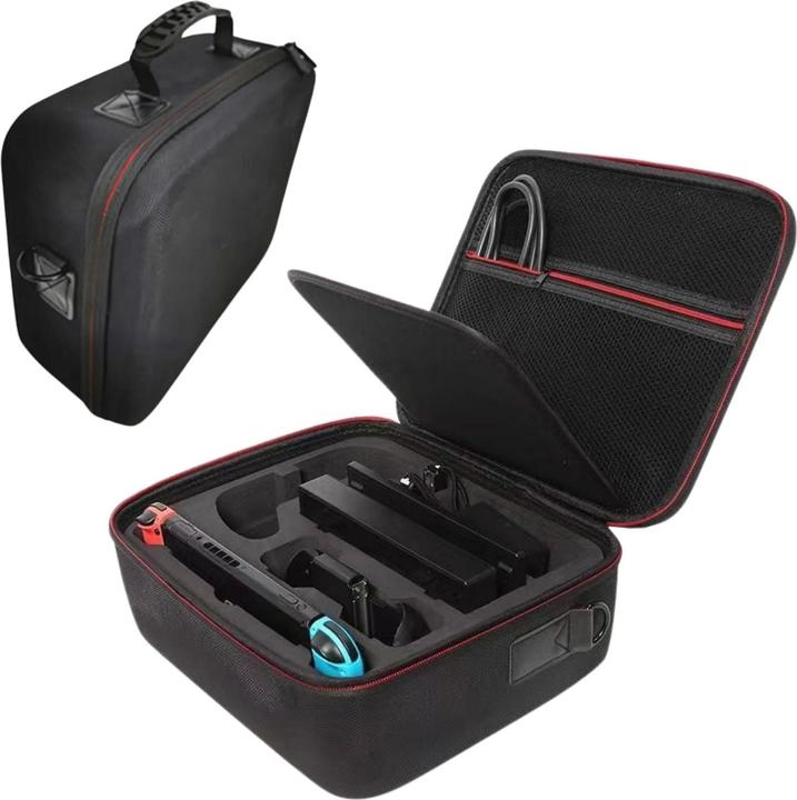 Immagine prodotto Hermex Custodia per Nintendo Switch e accessori Scatola per il trasporto Custodia per il viaggio Custodia (Switch, Switch Lite, Switch OLED)