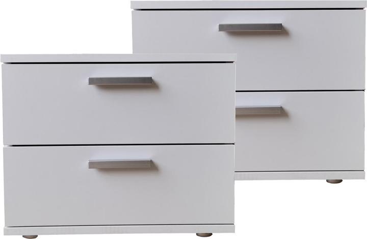 Produktbild HTI-Living Nachtschrank 2er Set Weiss Nina (45 x 38 x 38 cm)