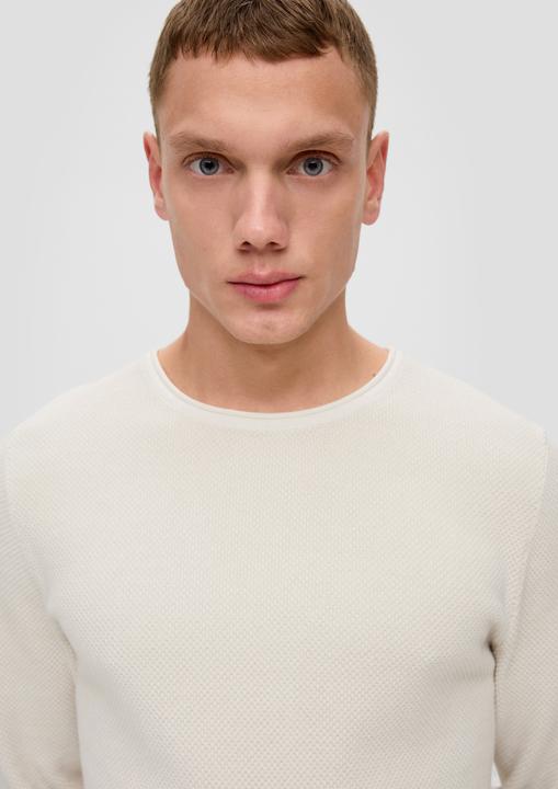 Produktbild s.Oliver Strickpullover Leichter Strickpullover mit Musterstruktur (XXL)
