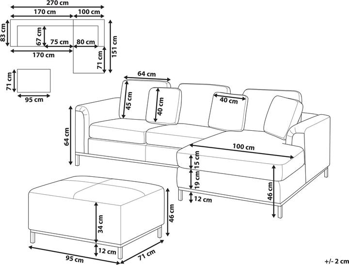 Produktbild Beliani Oslo (Ecksofa)