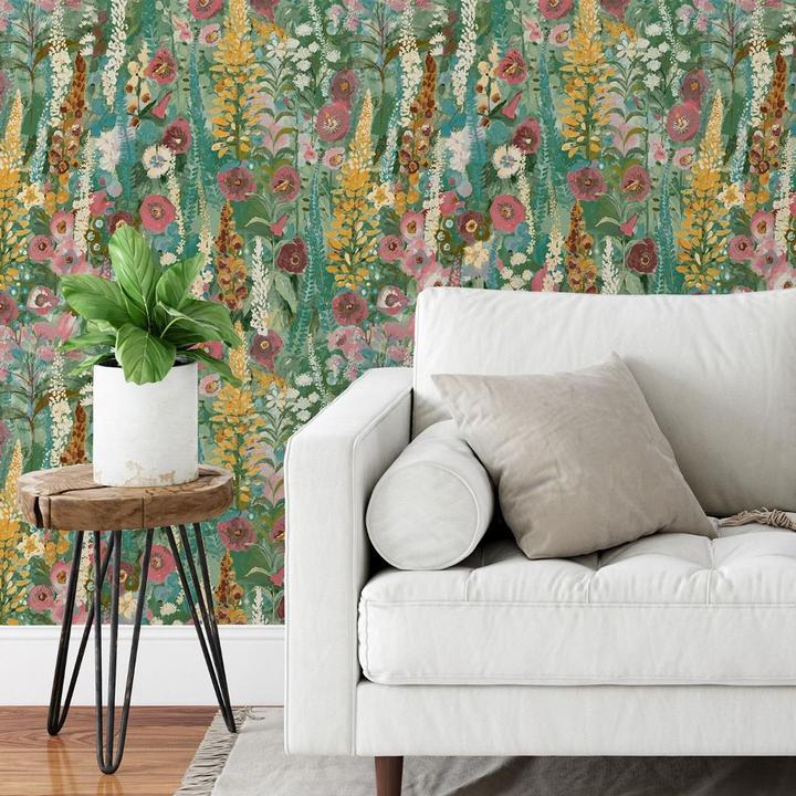 Actual product image Grandeco Delphinium Vinyl Textured Wallpaper