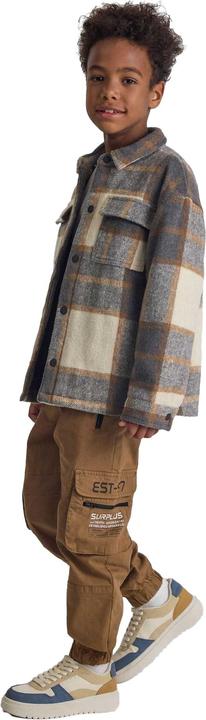 Actual product image Minoti Boys Plaid Wool Blend Padded Jacket (128)
