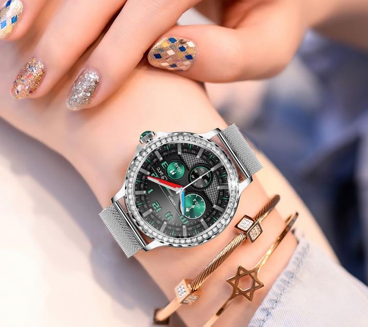 Produktbild Damen-Smartwatch RNCF19-1 Silbernes Armband + Armband