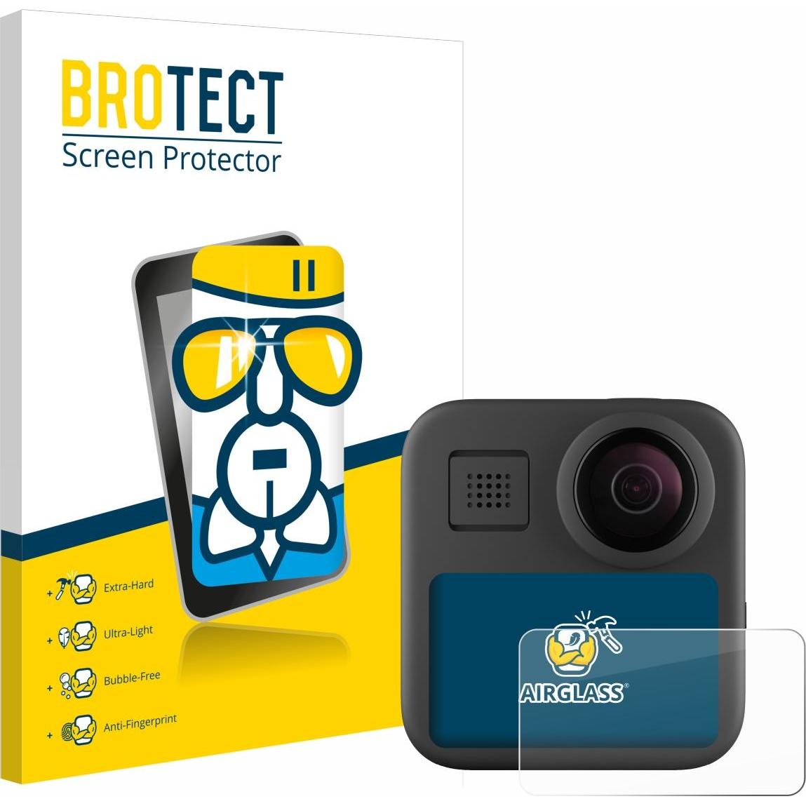 BROTECT Schutzglas Schutzfolie Displayschutz Display Schutz Glas Folie klar, Action Cam Zubehör, Transparent