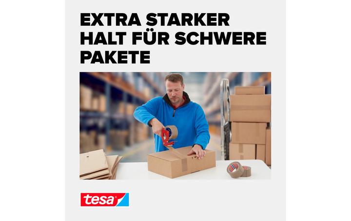 Actual product image tesa tesapack SOLID & STRONG packing tape, quiet unwinding (50 mm)