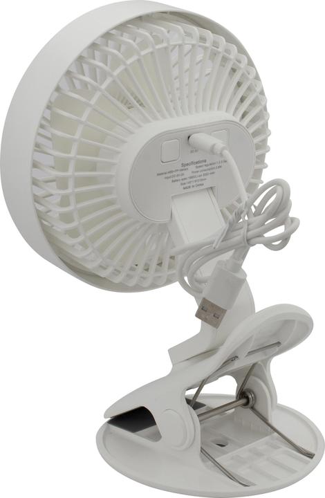 Actual product image Eurotrail Rechargeable clip table fan with light