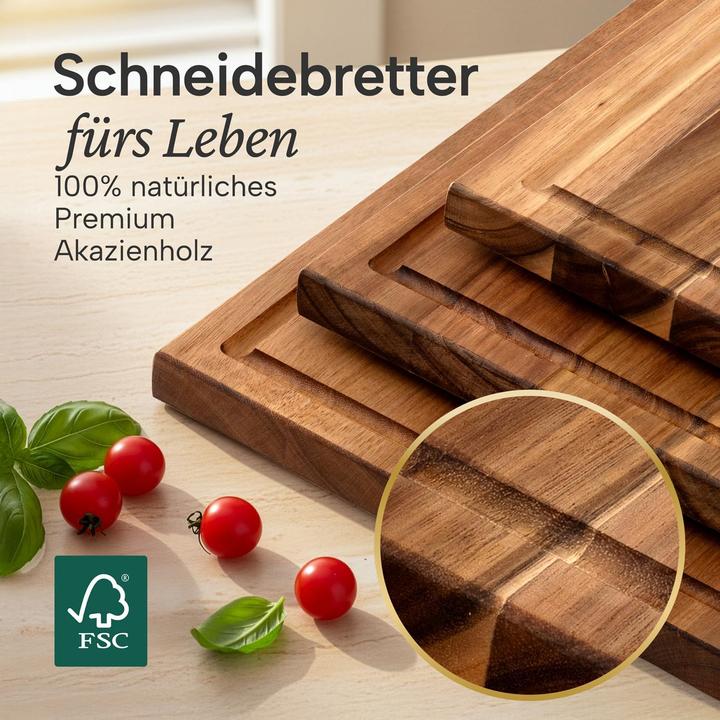Produktbild Blumtal 3er-Set Schneidebrett mit Ständer
