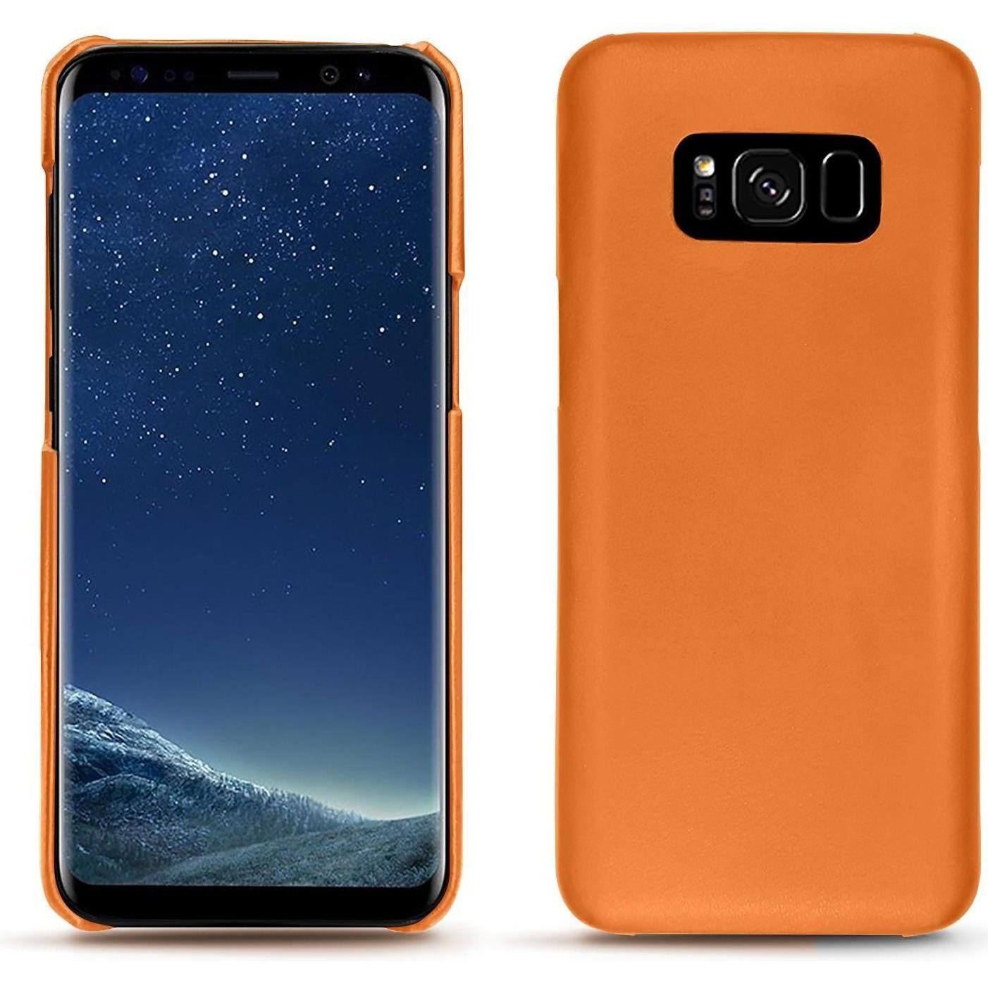 Noreve Lederschutzhülle (Samsung Galaxy S8), Smartphone Hülle, Orange